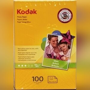 5 /$25 Kodak Gloss Photo Paper Pack - Yellow Packaging